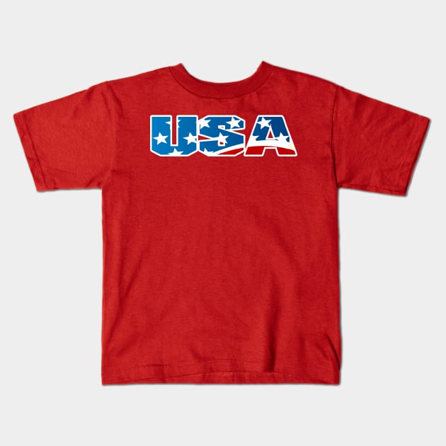 USA Kids T-Shirt by GLStyleDesigns